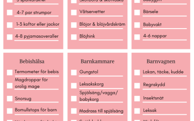Den ultimata checklistan inför livet med nyfödd bebis